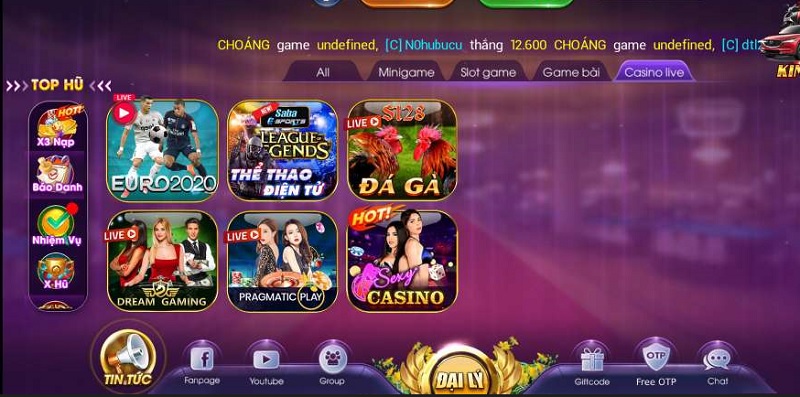 Casino Live được đông đảo cược thủ yêu thích tại Choang Vip